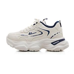 Износостойкие, дышащие, легкие низкие массивные кроссовки unisex WARRIOR, бежевый/синий