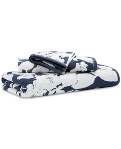 Антимикробное хлопковое полотенце для рук sanders floral, 40 см x 76 см. Lauren Ralph Lauren, Club Navy