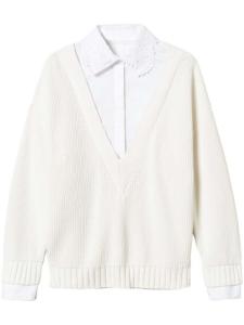 TWINSET свитер с контрастными вставками, белый