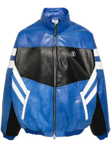 Куртка с вышитым логотипом VETEMENTS, синий