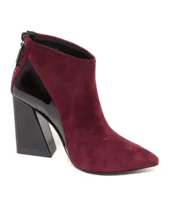 Ботинки/Туфли из бордовой замши/лакированной кожи Kat Maconie, красный