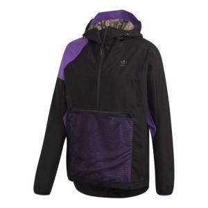 Куртка adidas originals Casual Sports hooded Half Zipper Jacket Black, черный