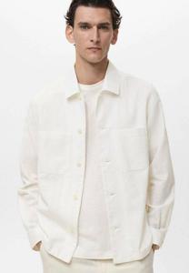 Рубашка WITH POCKETS Mango, Ecru