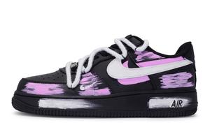 Кроссовки Nike Air Force 1 Skateboarding Shoes Unisex Low-top Pink, черный/фуксия