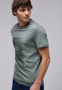 Футболка Street One MEN Print T-shirt, Grün/Neon Green