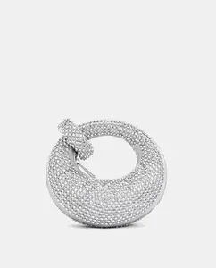 Вечерняя сумочка Crystal Abacus в серебряном цвете JW PEI, серебряный