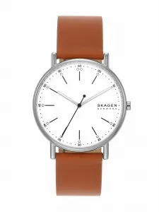 Мужские аналоговые часы Skage с кожаным ремешком SKW6903 Skagen, цвет Brown