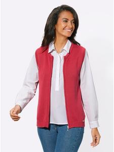 WITT WEIDEN Вязаный жилет кораллово-красного цвета