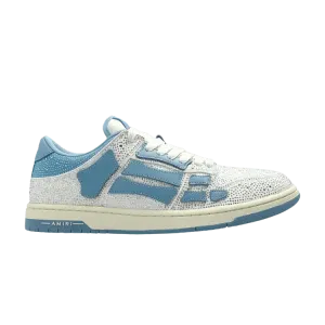 Кроссовки Amiri Skel Top Low, Crystal Embellished - White Blue
