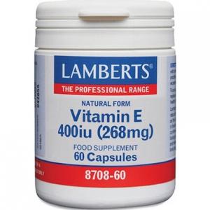 Витамин Е 400 МЕ в натуральной форме 60 капсул Lamberts