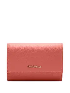 Длинный кожаный кошелек Coccinelle, розовый