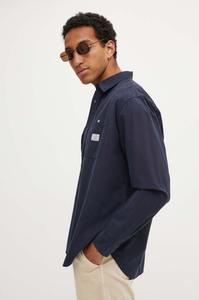 Рубашка Guess Jeans из хлопка, темно-синий