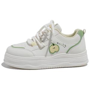 Babaya Женские устойчивые к истиранию низкие скейтерские кроссовки Beige Green, цвет Beige Green