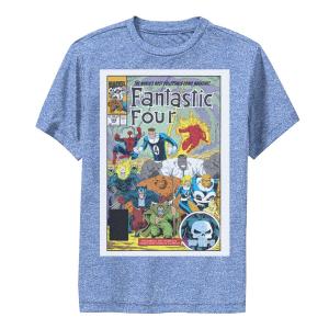 Эксклюзивная винтажная футболка с графическим рисунком Marvel D23 «Фантастическая четверка» для мальчиков 8–20 лет с обложкой комиксов Licensed Character