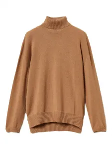 Свитер с воротником-гольф Twinset, коричневый