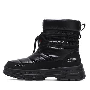 Зимние ботинки Jeep стеганые на шнуровке, черный