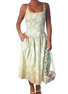 Зеленое миди-платье Garden Julep Mint