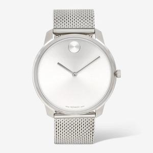 Movado BOLD мужские часы 3600260 с тонким сетчатым браслетом из нержавеющей стали 44 мм, серебряный