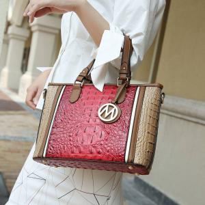 Женская сумка-тоут из веганской кожи Lizza из крокодиловой кожи MKF Collection от Mia K, розовый