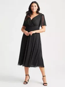 Платье Scarlett & Jo Victoria Angel Sleeve Midi, черный
