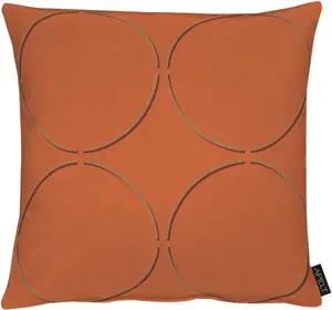 АПЕЛЬТ декоративная подушка "Меццо", чехол на подушку с наполнителем, 1 шт APELT 48х48 см, оранжевый