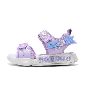 Детские сандалии с низким верхом, противоскользящие, с амортизацией, устойчивые к истиранию и ударам BOBDOG, фиолетовый