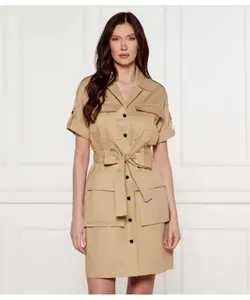 Платье с поясом Marc Cain, бежевый