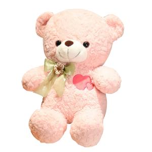 Плюшевый мишка с сердечком Barbne, розовый