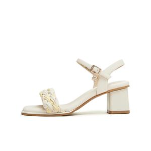 Женские сандалии на одной брезке Teenmix, бежево-розовые