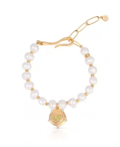 Браслет-Цепочка из перламутра с вечным блеском Ettika, peridot