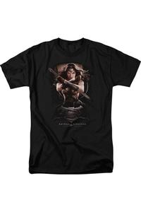 Футболка с коротким рукавом для взрослых Batman V Superman Wonder Woman Ground Zero Gildan, черный