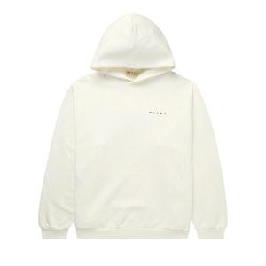 Худи Marni Wrinkled Logo Hoodie, белый