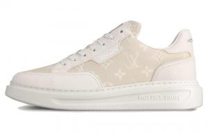 Beverly Hills Low-Top Skateboard Shoes Men's Beige LOUIS VUITTON
