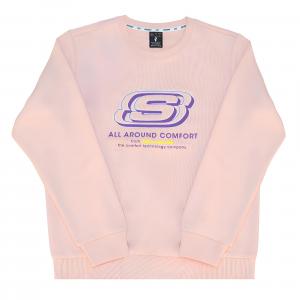 Skechers Свитшот женский теплый розовый Crew Neck Moderate
