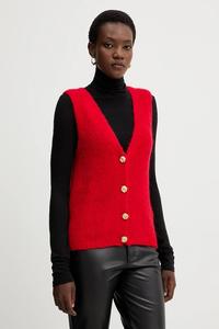 Жилет из смесовой шерсти Morgan, красный