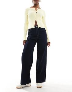 Широкие джинсы Tokyo из темно-синего денима JJXX