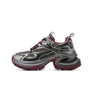 C°BANNER Серебристо-красные женские устойчивые к износу массивные низкие кроссовки, цвет Silver Red