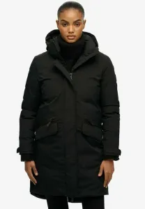 Городское стеганое зимнее пальто с длинным шлейфом Superdry & Co, Black