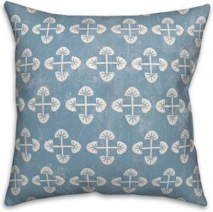 Creative Products Декоративная подушка с племенным узором, синяя, 18x18 Blue Tribal Pattern