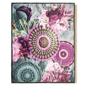 Плед HIP Bandhura, 130x160x3 см цвет grau/violett/grün