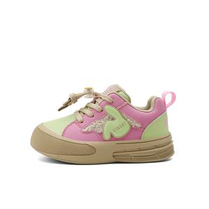 Антиударные износостойкие легкие амортизирующие увеличивающие рост детские повседневные кроссовки Kids' ST&SAT, розовый/зеленый