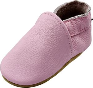 Детские кожаные обувь iEvolve, мягкие ходунки, пинетки-мокасины для малышей, светло-розовый