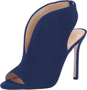 Женские туфли YDN с открытым носком, ремешком на пятке, высоким каблуком-стилето, сандалии, ботильоны с вырезами для вечеринки и офиса, размеры 4-15 США, Navy