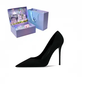 ROBINHOOD Стройные каблуки на высоком каблуке женские черные - черные[Эксклюзивная подарочная коробка Dream Castle 3D], цвет Black[Dream Castle Exclusive 3D Gift Box]