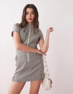 Мини-юбка COLLUSION в смешанную клетку