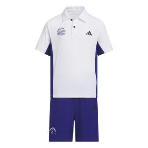Adidas Спортивный повседневный комплект из 2 предметов White Victory Blue для детей 3-7 лет