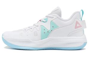 Баскетбольные кроссовки Lanying мужские с низким верхом белые/голубые/синие Peak