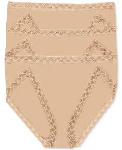 Комплект из 3 трусиков-шорт Bliss French Cut 152058MP Natori, слоновая кость/кремовый