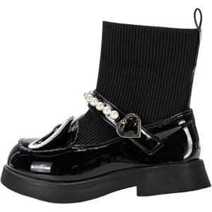 Дышащая и нескользящая кожаная обувь для детей DAPHNE KIDS, черный