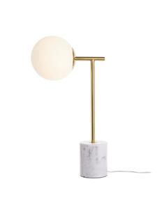 Butlers Настольная лампа LUNA из латуни/белого цвета